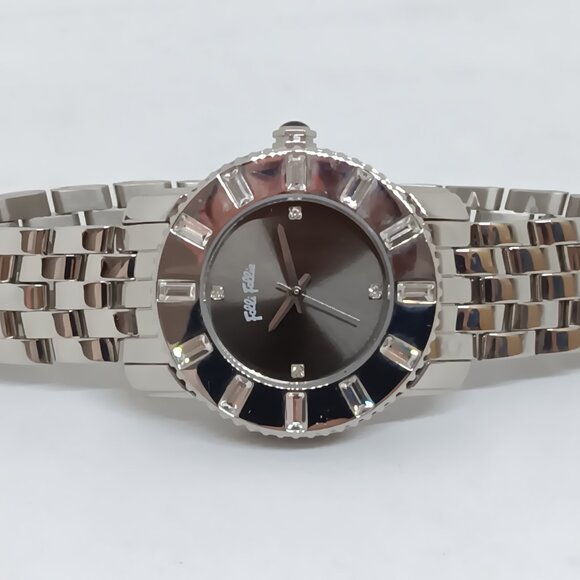 VINTAGE Folli Follie WF5T114BS Women's 33mm Crystal Accent S/Steel Quartz Watch - Picture 12 of 12
